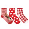 Sockopath 3 Pair Christmas Cozy Socks for Women Girls Gifts Fun Fuzzy Warm Holiday - Shoe Size 4-10, REINDEER